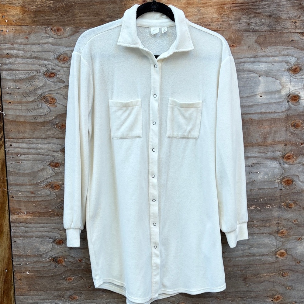 bp cream fleece nighty